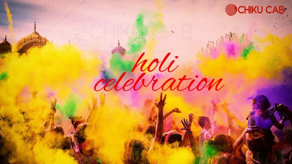 holi celebration in India with Chiku Cab