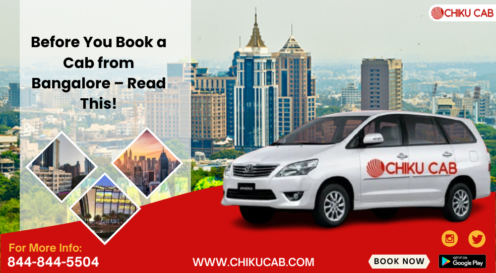 Book a Cab from Bangalore