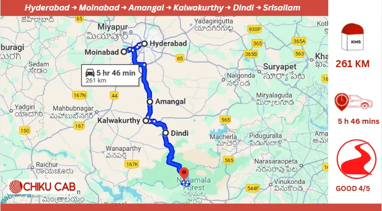 Best Routes from Hyderabad to Srisailam