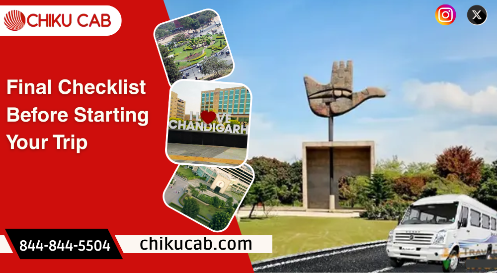 Final Checklist Before Starting Your Trip