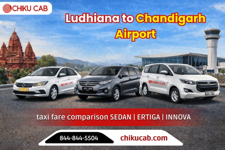  Ludhiana to Chandigarh Airport taxi fare