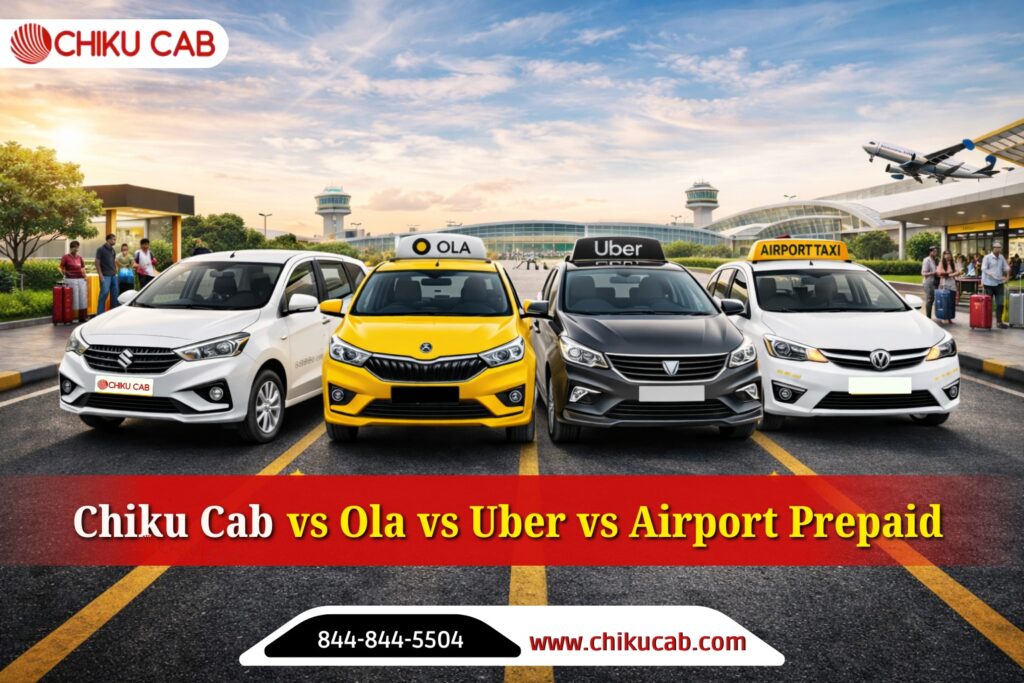 Chiku Cab vs Ola vs Uber vs Airport prepaid