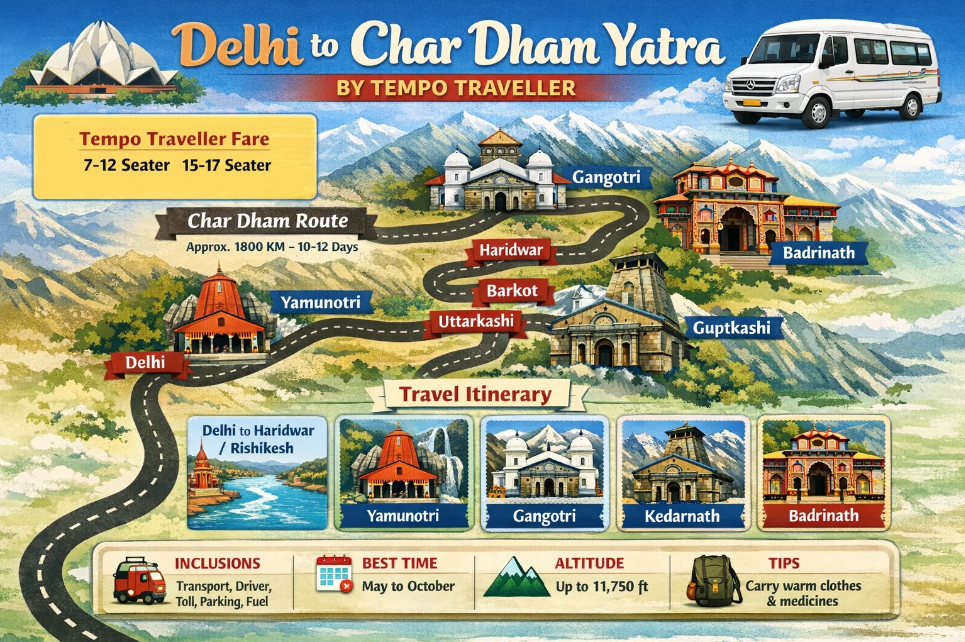 tempo traveller fare