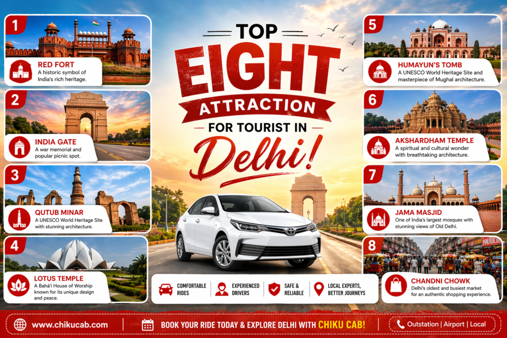 Top Eight Attraction for tourist in Delhi