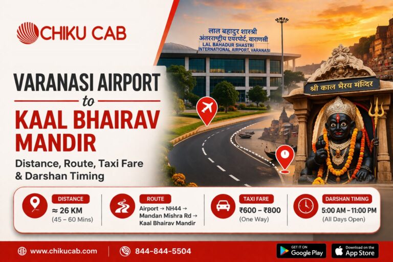 Varanasi Airport to Kaal Bhairav Distance Route Taxi Fare and Darshan Timing