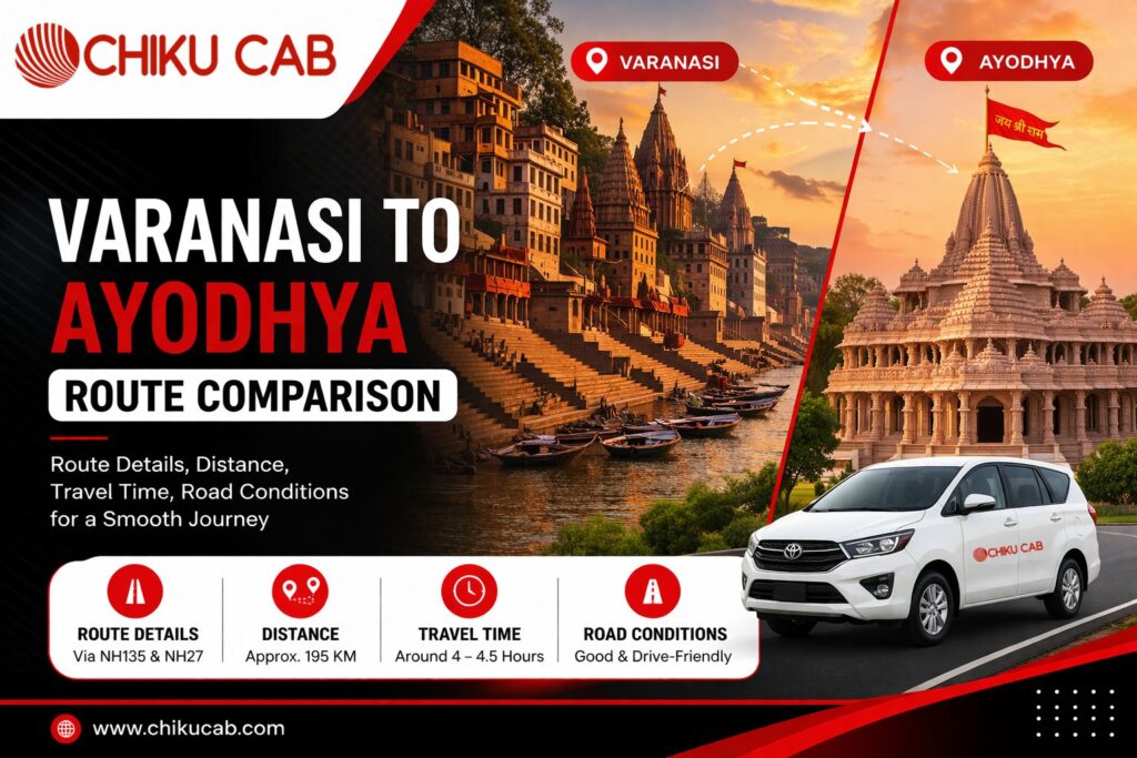 Varanasi To Ayodhya Route Comparison