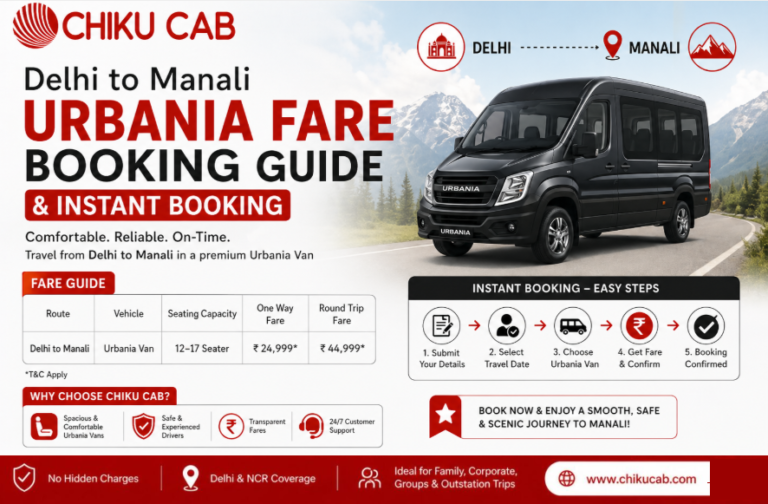 Delhi to Manali Urbania Fare Booking Guide