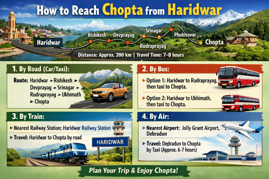 how to reach chopta