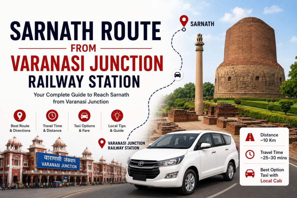 Sarnath Route from Varanasi Junction Railway station :