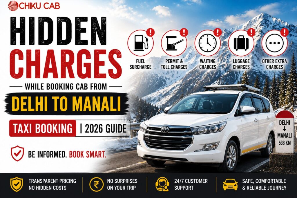 Hidden Charges While Booking Cab From Delhi to Manali Taxi Booking | 2026 Guide
