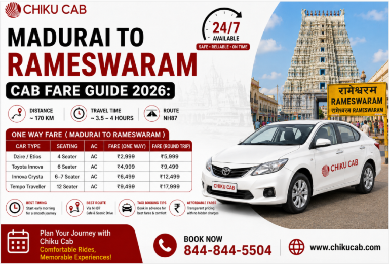 Madurai to Rameswaram Cab Fare Guide