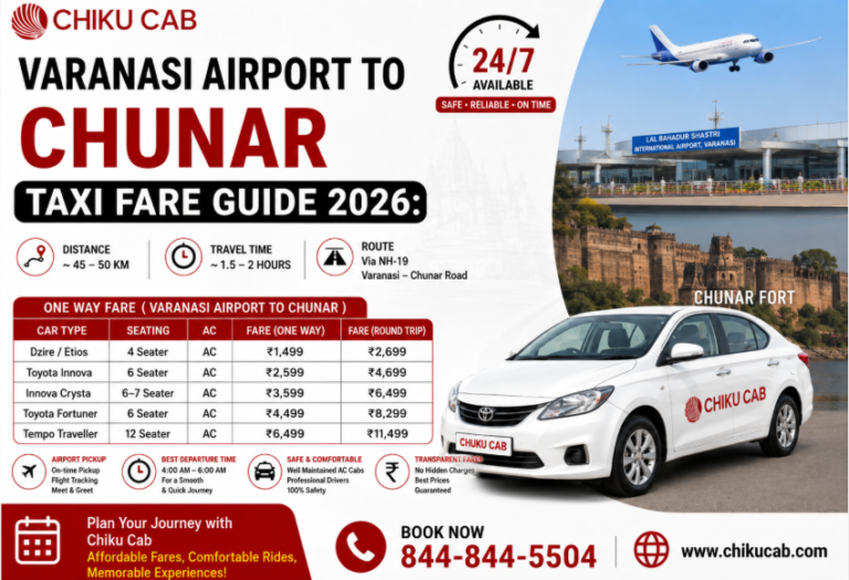 Varanasi Airport to Chunar Taxi Fare Guide