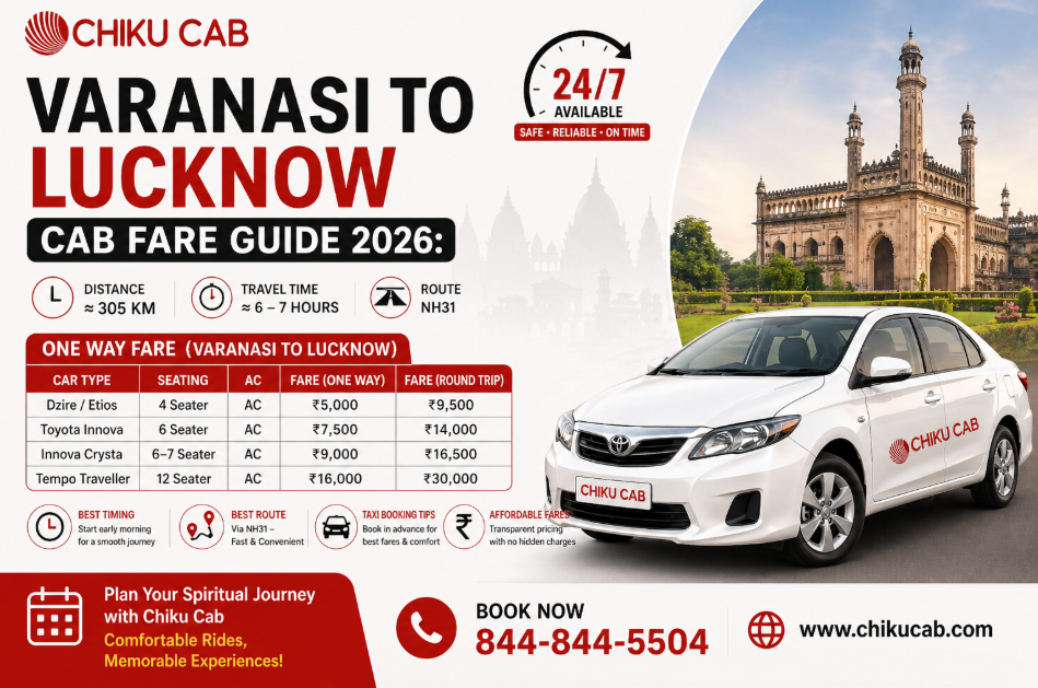 varanasi to lucknow cab fare