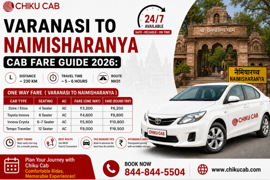 Varanasi to Naimisharanya Cab Fare