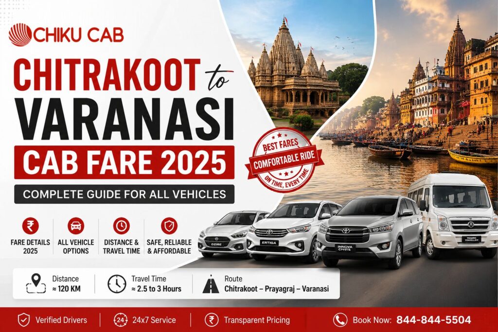 Chitrakoot to Varanasi Cab Fare 2025 — Complete Guide for All Vehicles