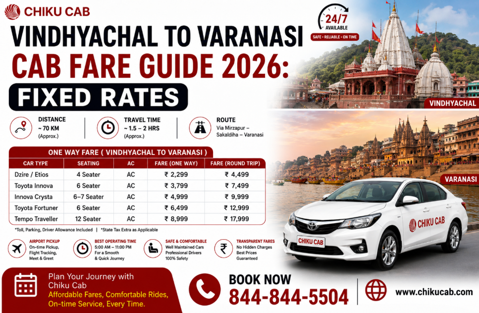 Vindhyachal to Varanasi Cab Fare