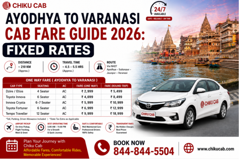 Ayodhya to Varanasi Cab Fare