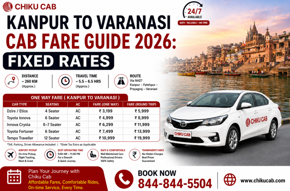 Kanpur to Varanasi Cab Fare