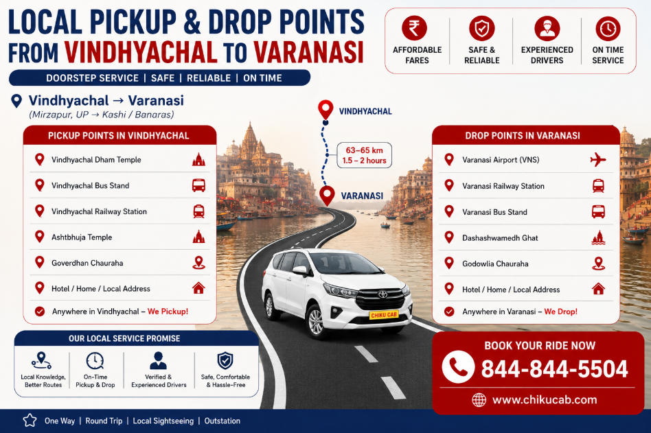 local pickup vindhyachal to varanasi