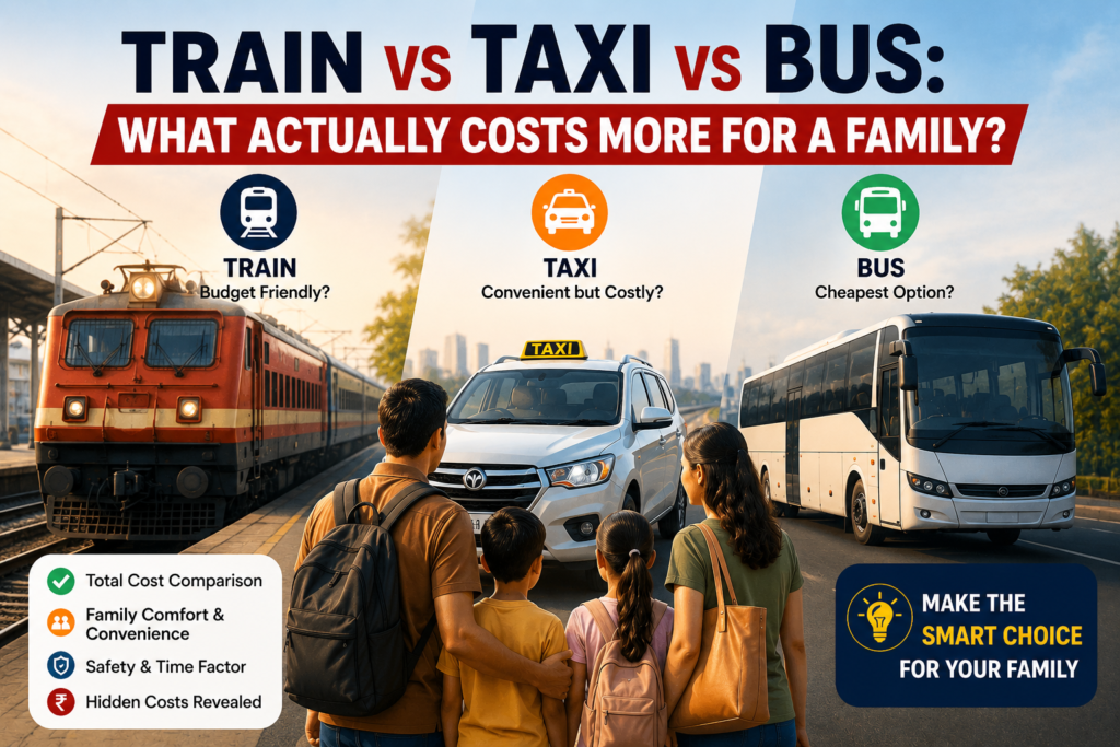 Train vs Taxi vs Bus: What Actually Costs More for a Family