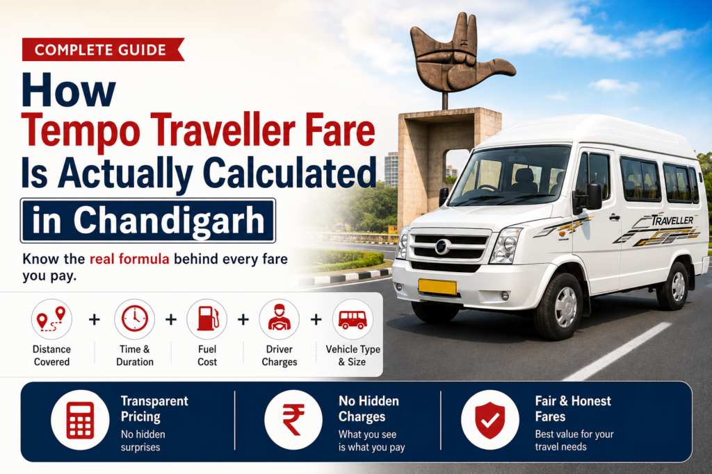 How Tempo Traveller Fare Is Actually Calculated in Chandigarh
