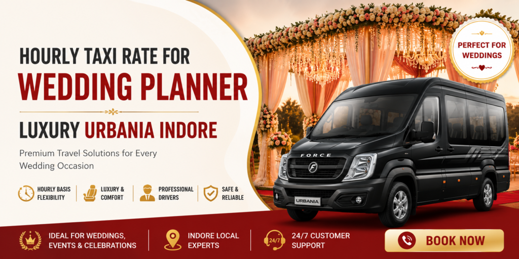 Hourly Taxi Rate for Wedding planner luxury Urbania Indore:
