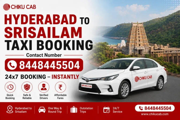 Hyderabad to Srisailam Taxi Booking Contact Number