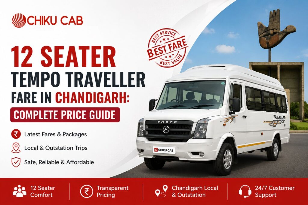 12 Seater Tempo Traveller Fare in Chandigarh: Complete Price Guide
