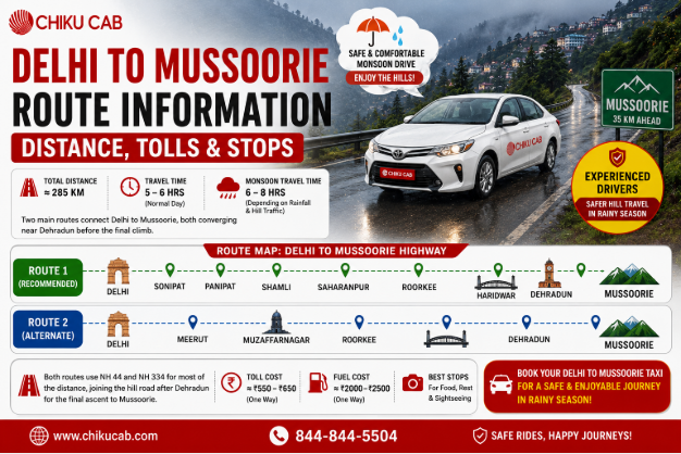 delhi to mussoorie cab