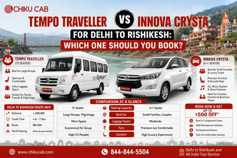tempo traveller vs innova crysta for delhi to rishikesh