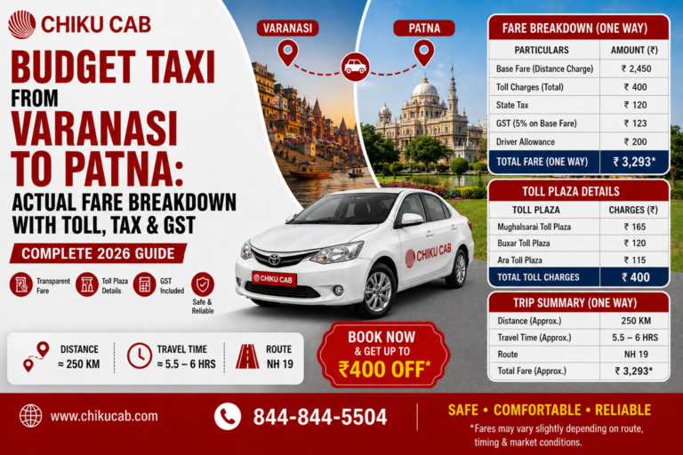 Budget Taxi from Varanasi to Patna