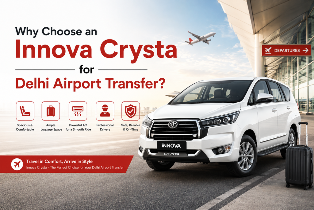 Why Choose an Innova Crysta for Delhi Airport Transfer?