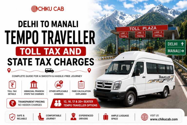 Delhi to Manali Tempo Traveller Toll Tax and State Tax Charges