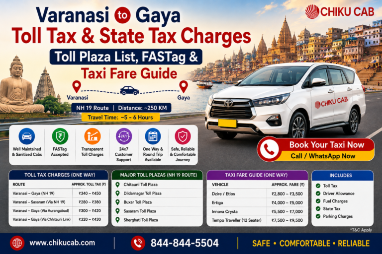 Varanasi to Gaya Toll Tax