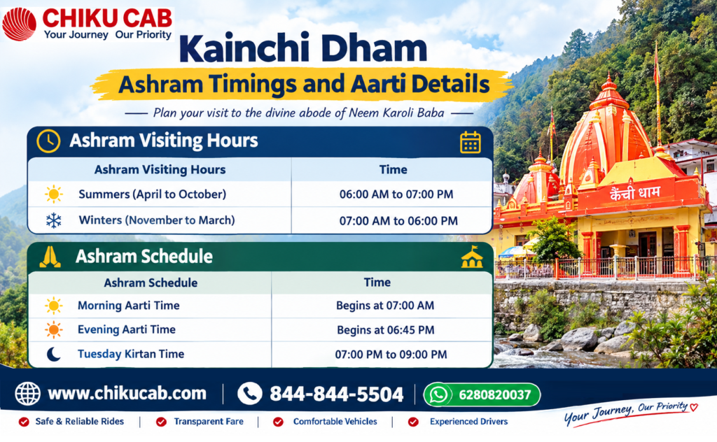 Kainchi Dham Ashram Timings and Aarti