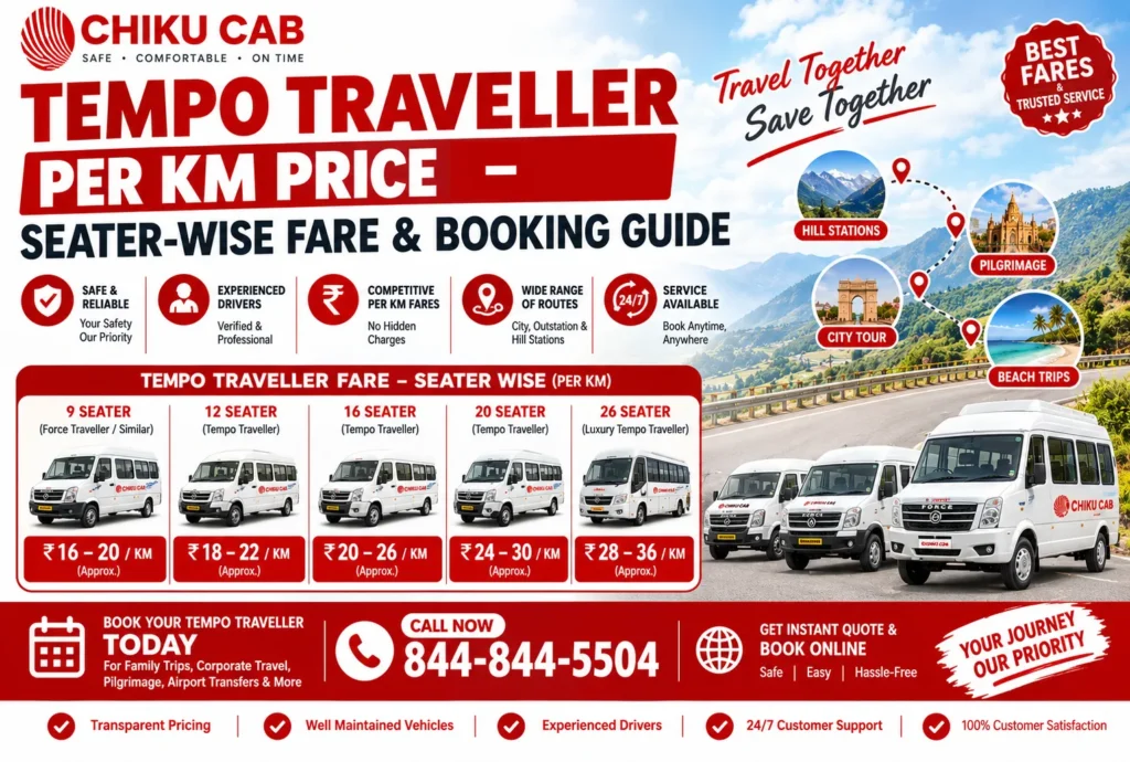 Tempo Traveller Per Km Price