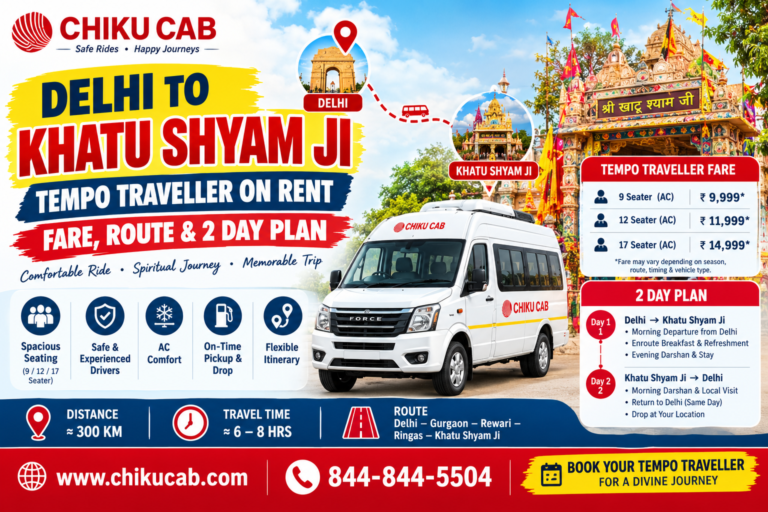 Delhi to Khatu Shyam Ji Tempo Traveller on Rent