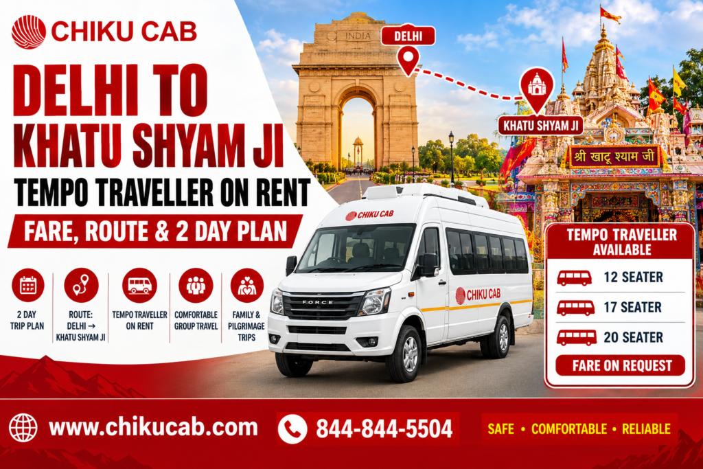 Delhi to Khatu Shyam Ji Tempo Traveller on Rent