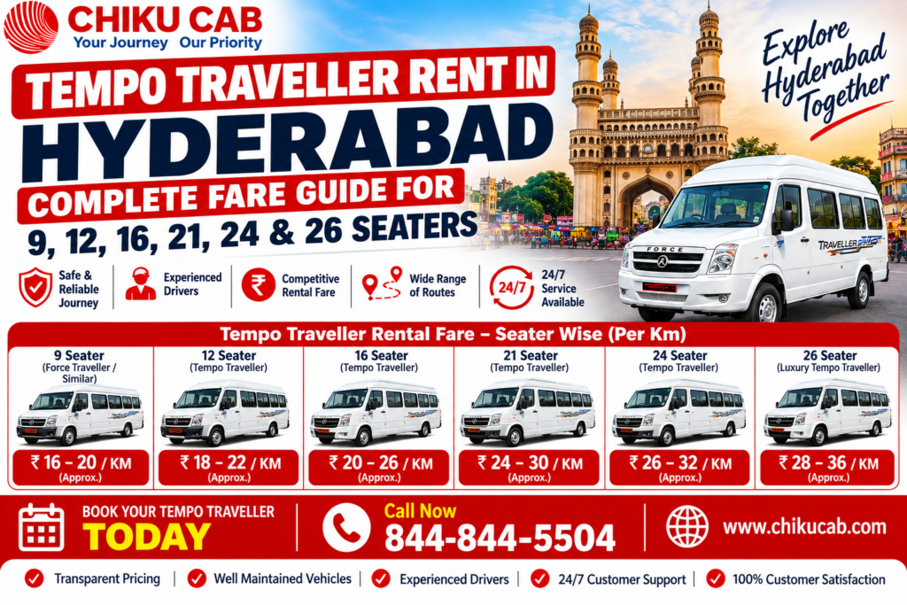 Tempo Traveller Rent in Hyderabad