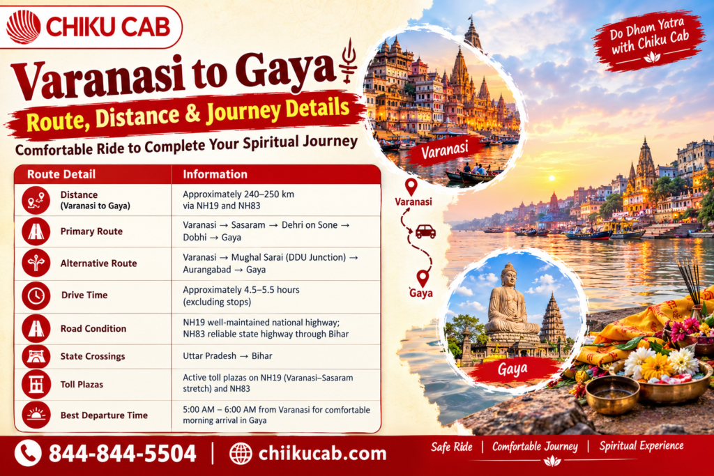 Varanasi to Gaya Spiritual Journey Poster