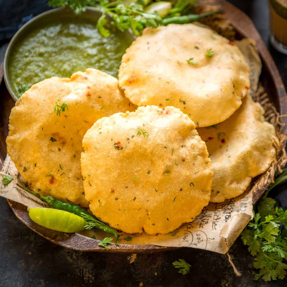 Vrindavan street food Aloo Puri